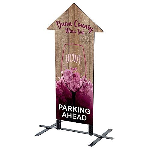 Contour Sign - Plate Base - Arrow Up - Two Sided Main Image