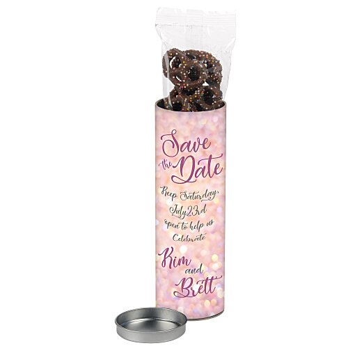 Pretzel Snack Tube - 8" - Milk Chocolate Sprinkled Main Image
