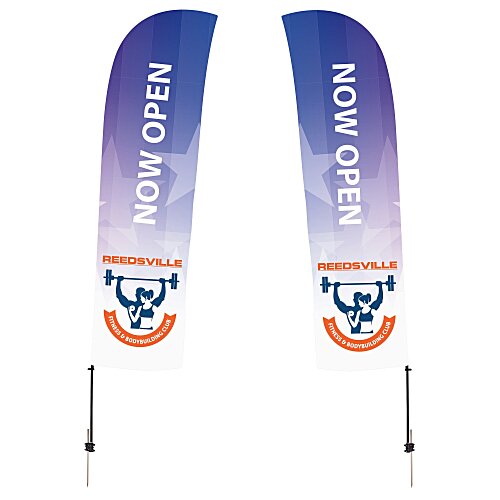 Outdoor Value Blade Sail Sign - 15 feet - Two Sided Main Image