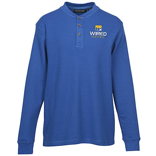 Waffle Texture Thermal Henley Main Image