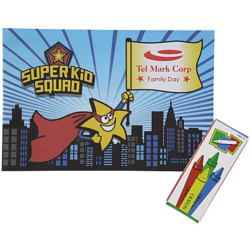 Super Kid Coloring Book & Crayon Set Main Image