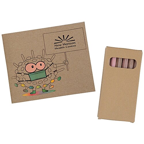 Kid's Coloring Book To-Go Set - Stay Healthy Main Image