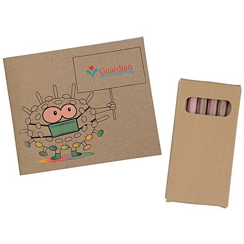 Kid's Coloring Book To-Go Set - Stay Healthy - Full Color - 24 hr Main Image