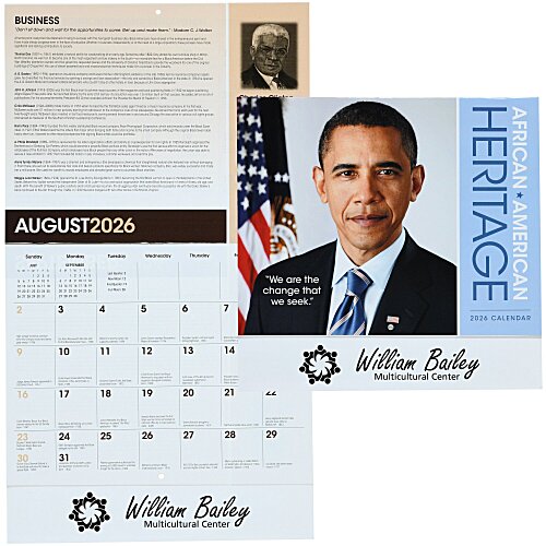 African-American Heritage Barack Obama Calendar Main Image