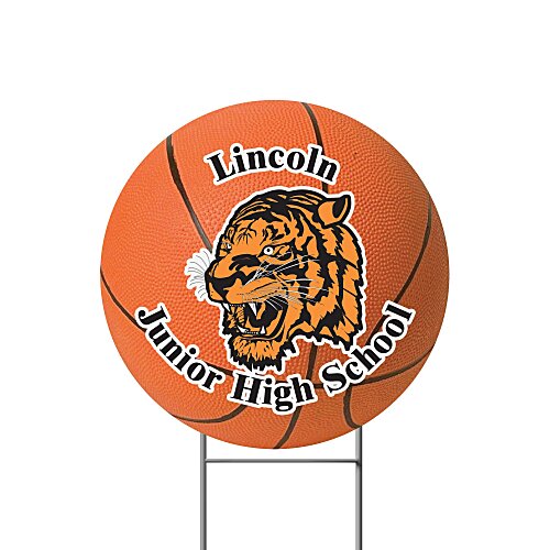 Sport Yard Sign - Basketball - 24" x 24" Main Image