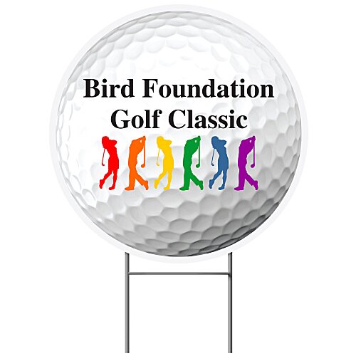 Sport Yard Sign - Golf Ball - 24" x 24" Main Image