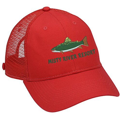 Trucker Mesh Back Cap with Face Mask Buttons Main Image