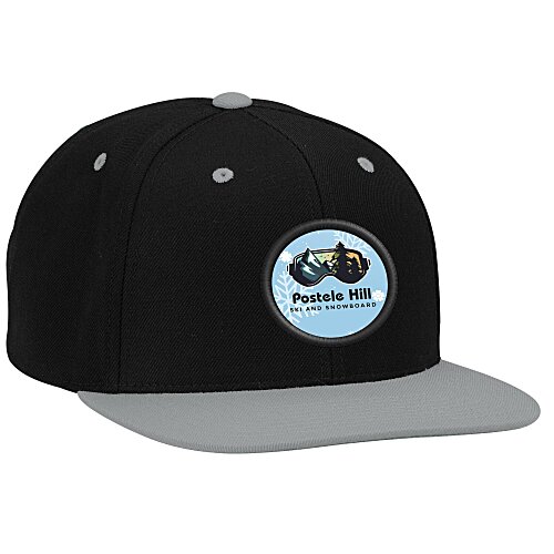 Yupoong Classic Flat Bill Snapback Cap - Full Color Patch Main Image