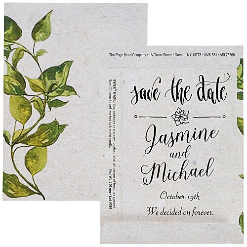 Watercolor Seed Packet - Sweet Basil Main Image