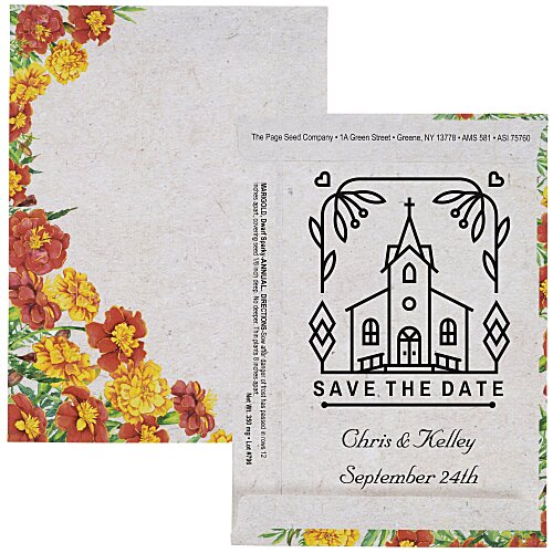 Watercolor Seed Packet - Marigold Main Image