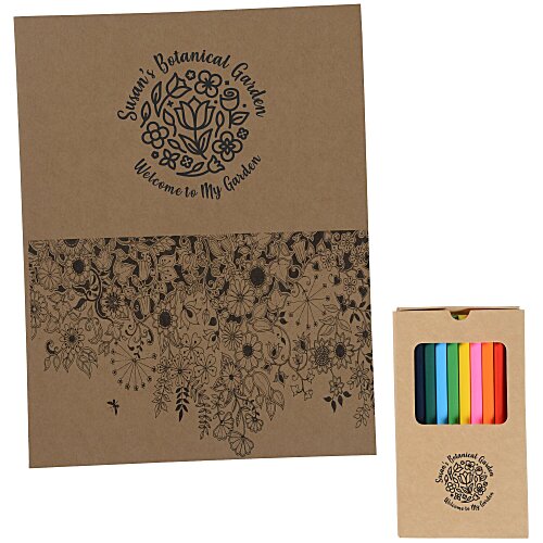Adult Coloring Book & Color Pencil Set Main Image