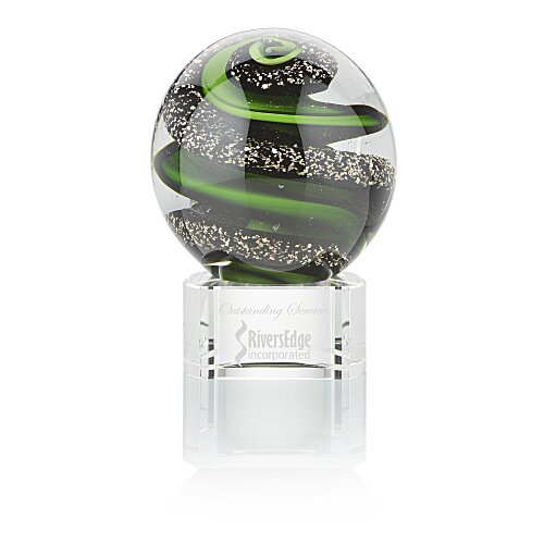 Zodiac Art Glass Award - Clear Base Main Image