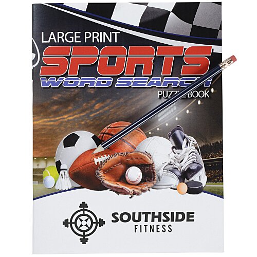 Sports Puzzle Book & Pencil Set Main Image