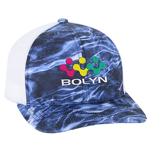 Elements Aqua Camo Trucker Snapback Cap Main Image