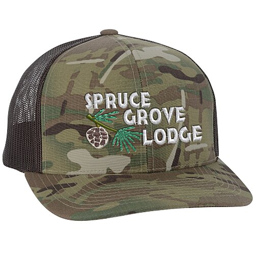 Multicam Trucker Snapback Cap Main Image