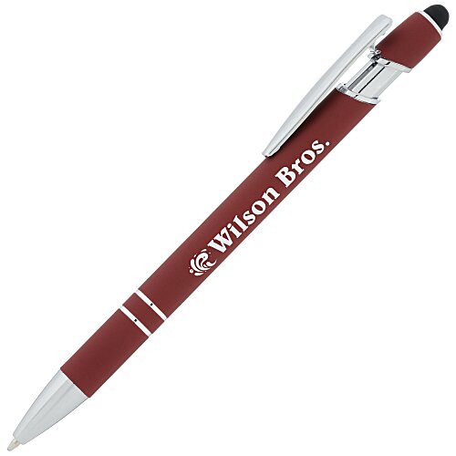 Incline Soft Touch Stylus Metal Pen with Antimicrobial Additive Main Image