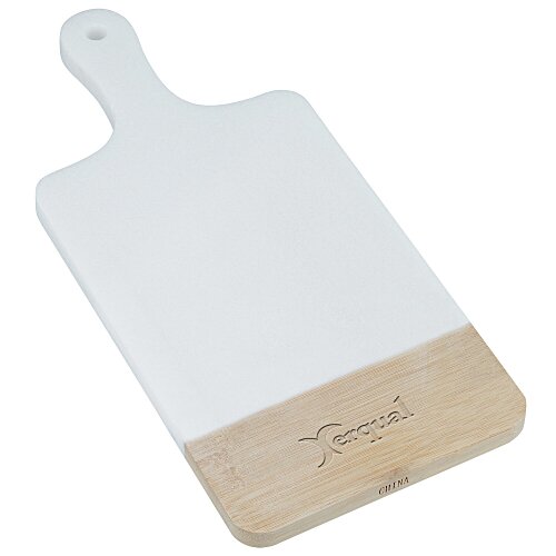 Marble and Bamboo Cutting Board Main Image