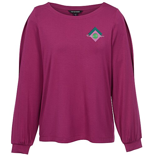 Luxury Knit Jewel Neck Top - Ladies' Main Image
