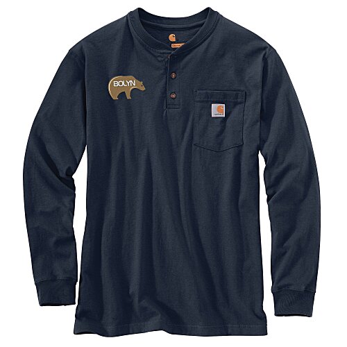 Carhartt Long Sleeve Henley Shirt - Embroidered Main Image
