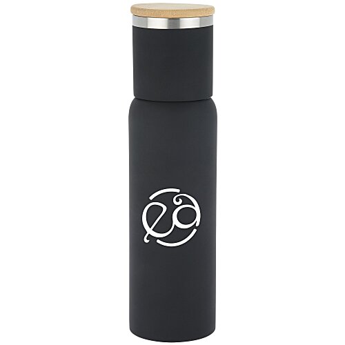 Bamboo Accent Vacuum Bottle - 22 oz. Main Image