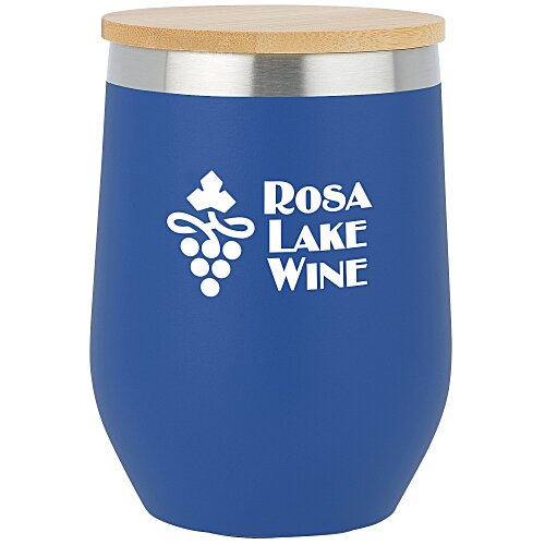 Vacuum Wine Cup with Bamboo Lid - 12 oz. - 24 hr Main Image