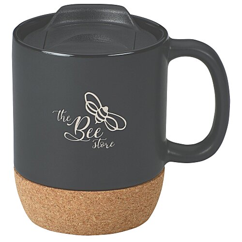 Cork Bottom Ceramic Mug - 12 oz - Laser Engraved Main Image