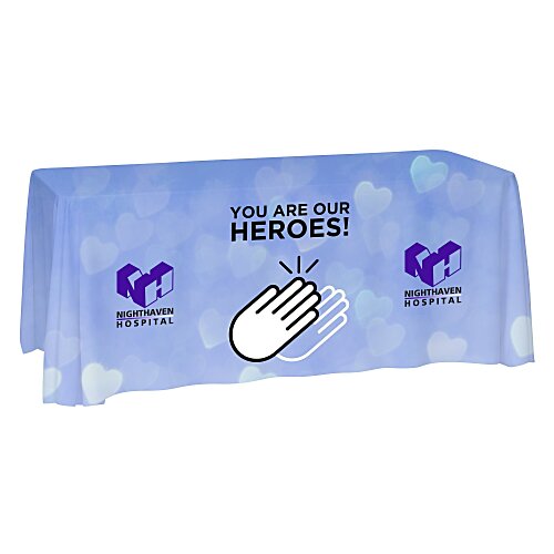 Laser Edge Open-Back Table Throw - 6 feet - Full Color Main Image