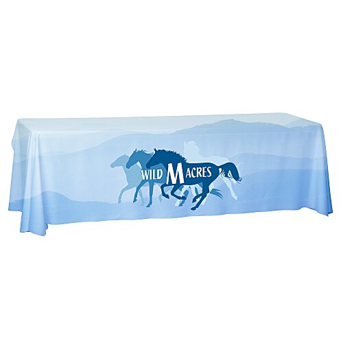 Laser Edge Open-Back Table Throw - 8 feet - Full Color Main Image