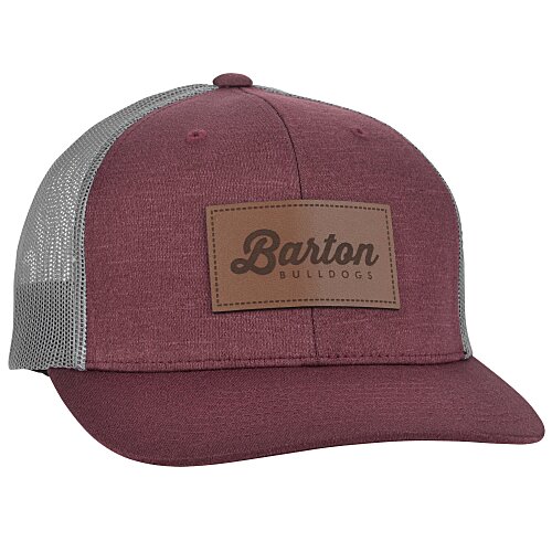Zone Sonic Heather Trucker Cap - Laser Engraved Patch Main Image