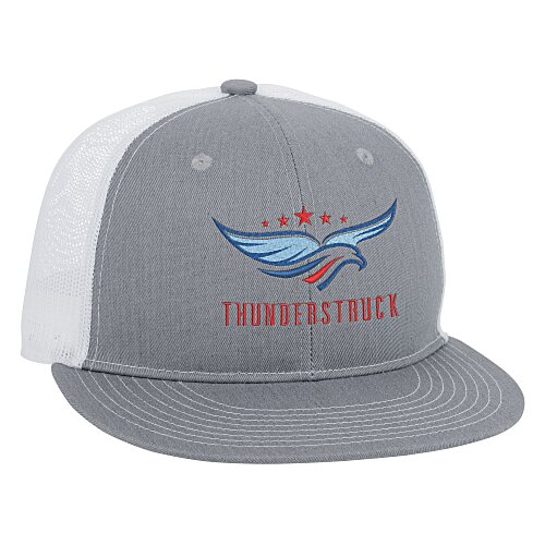 Flat Bill Mesh Back Trucker Cap Main Image