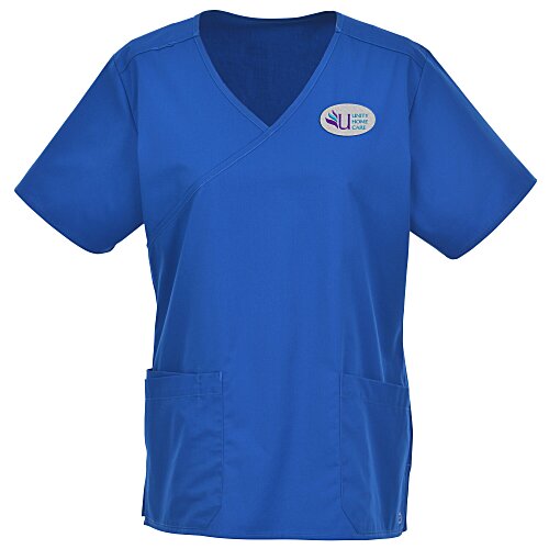 Wink Mechanical Stretch Mock Wrap Top - Ladies' Main Image
