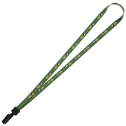 Dye-Sublimated Lanyard - 1/2" - 32" - Plastic Bulldog Clip Main Image