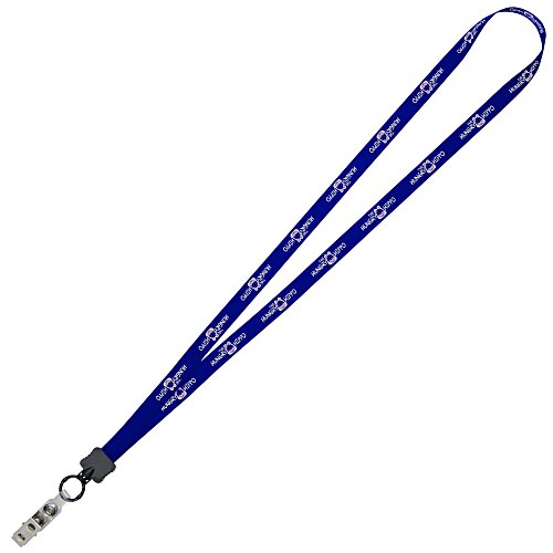 Dye-Sublimated Lanyard - 1/2" - 32" - Snap with Metal Bulldog Clip Main Image