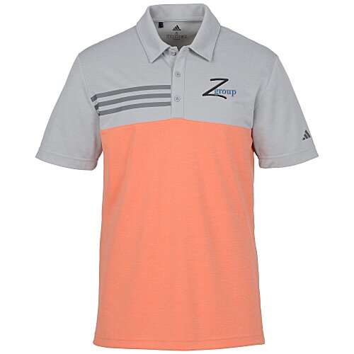 adidas Heathered Colorblock 3-Stripes Polo Main Image