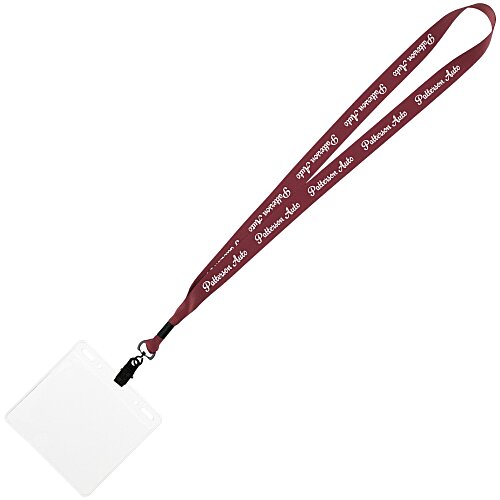 Economy Lanyard - 3/4" with Vinyl ID Holder Main Image