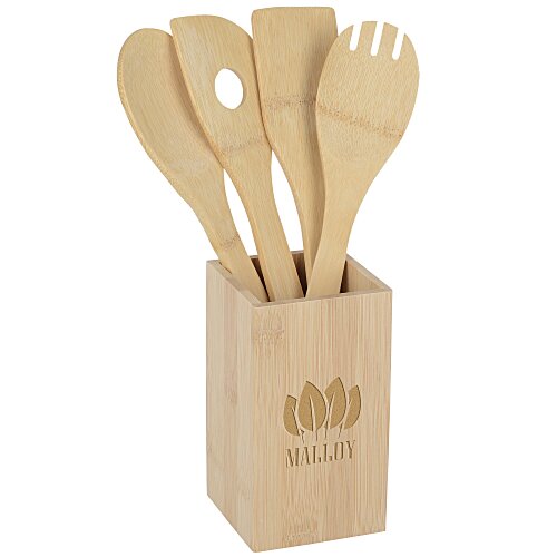 Bamboo Kitchen Tool Set Main Image
