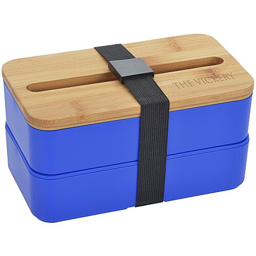 Stackable Bento Lunch Set with Phone Stand Lid Main Image