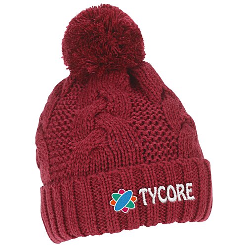 Divergent Knit Pom Beanie Main Image