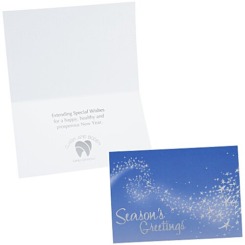 Whimsical Stars Holiday Greeting Card Main Image