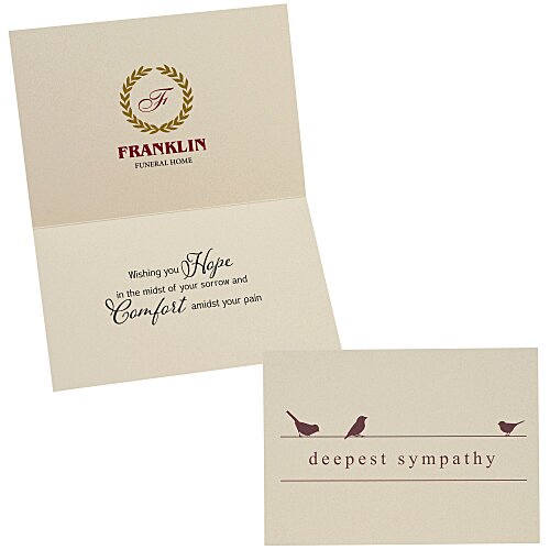 Blissful Birds Sympathy Card Main Image