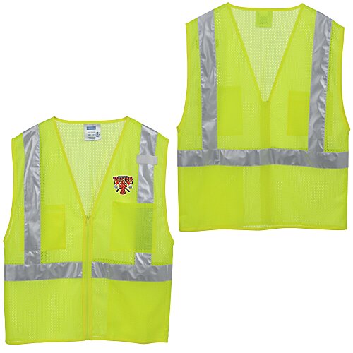 Reflective Zippered Pocket Vest Main Image