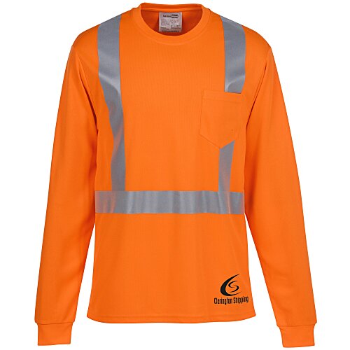 Reflective Performance Long Sleeve Pocket T-Shirt Main Image