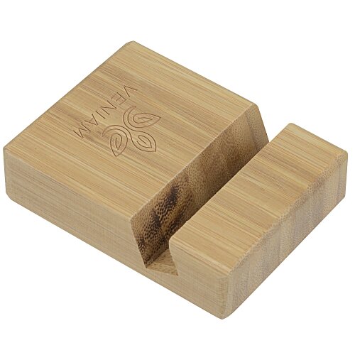 Bamboo Block Phone Stand Main Image