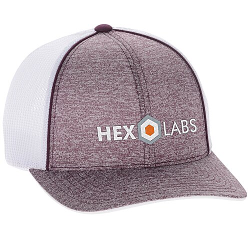 Aggressive Heather Trucker Flexfit Cap Main Image