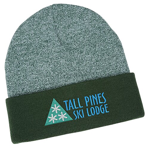 Heather Two-Tone Cuff Beanie Main Image