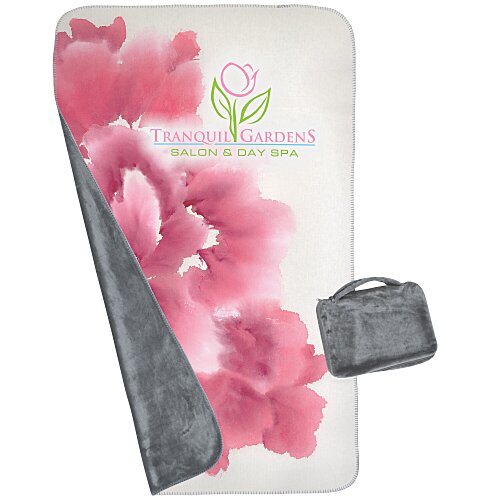 Full Color Micro Plush Travel Blanket Main Image
