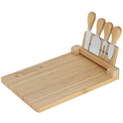 5-Piece Magnetic Bamboo Cheese Board Set Main Image