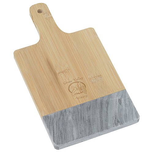 Black Marble & Bamboo Cutting Board Main Image