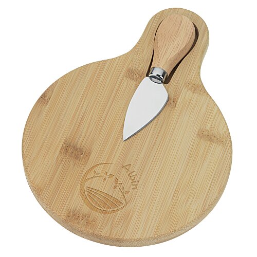 Bamboo Cutting Board with Cheese Knife Main Image
