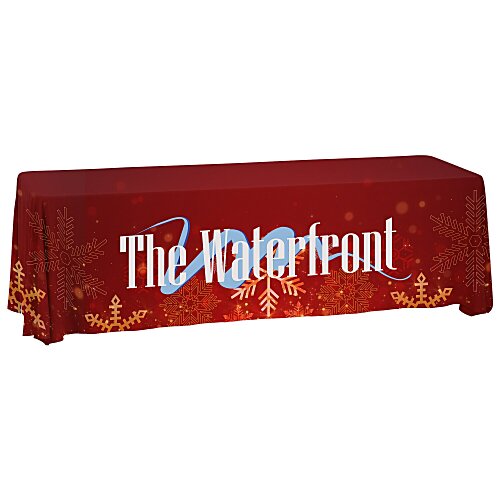 Hemmed Antimicrobial Closed-Back Table Throw - 8' Main Image